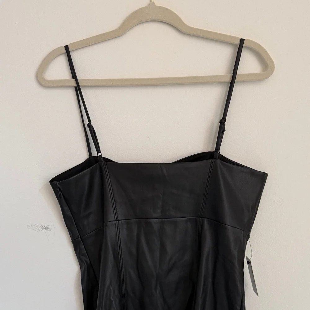 Express Faux Leather Body Contour Dress - Picture 8 of 10
